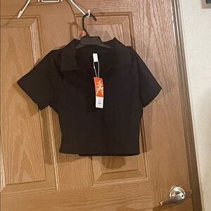 Black Short Sleeve Top